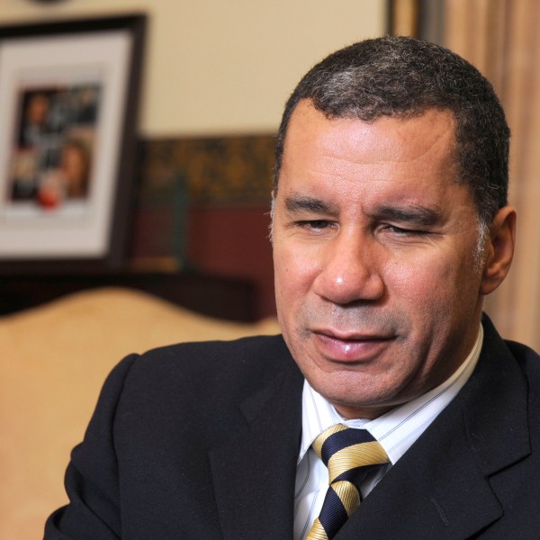 FILE - Then-New York Gov. David Paterson speaks during an interview at the Capitol in Albany, N.Y., on Tuesday, Nov. 30, 2010. (AP Photo/Tim Roske, File)