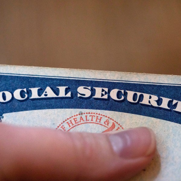 FILE - A Social Security card is displayed on Oct. 12, 2021, in Tigard, Ore. (AP Photo/Jenny Kane, File)