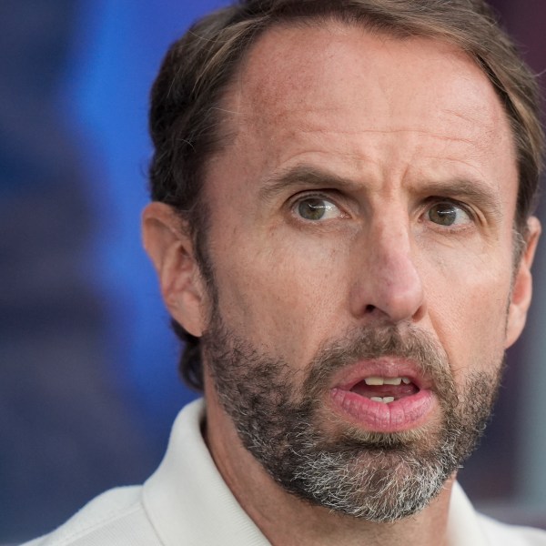 FILE - England's then-manager Gareth Southgate looks on during the final match between Spain and England at the Euro 2024 soccer tournament in Berlin, Germany, July 14, 2024. (AP Photo/Matthias Schrader, File)