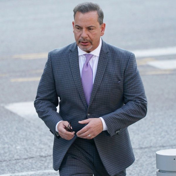 FILE - Former DEA agent Joseph Bongiovanni arrives at the Robert H. Jackson U.S. Court House for a hearing for an upcoming trial on drug and bribery charges, June 21, 2023. (Derek Gee/The Buffalo News via AP, File)