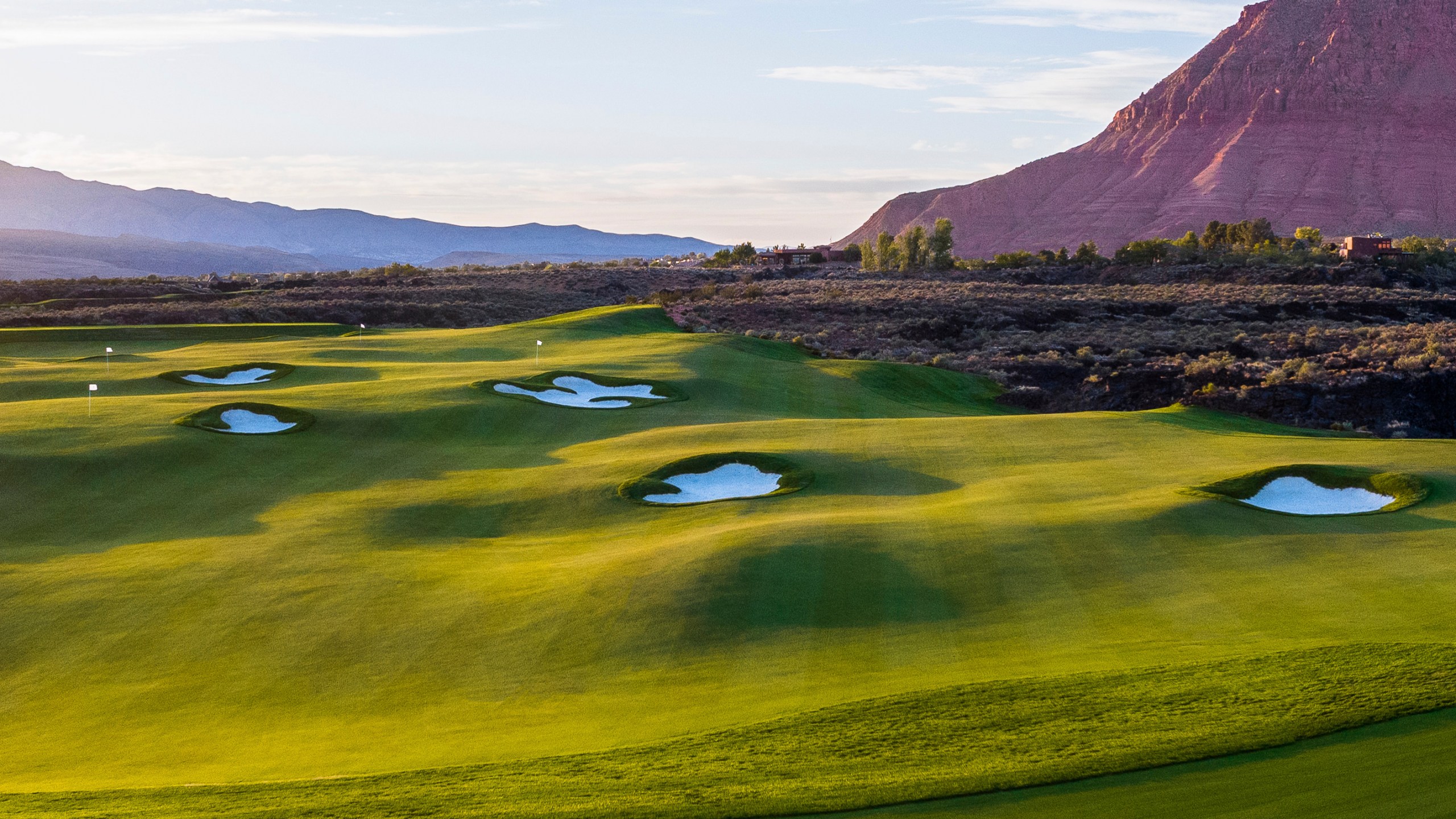 The practice range at Black Desert Resort, a $2 billion project that is hosting the Black Desert Championship this week, Thursday, Oct. 10, 2024 in Ivins, Utah, is shown. (AP Photo/Black Desert Resort via AP)