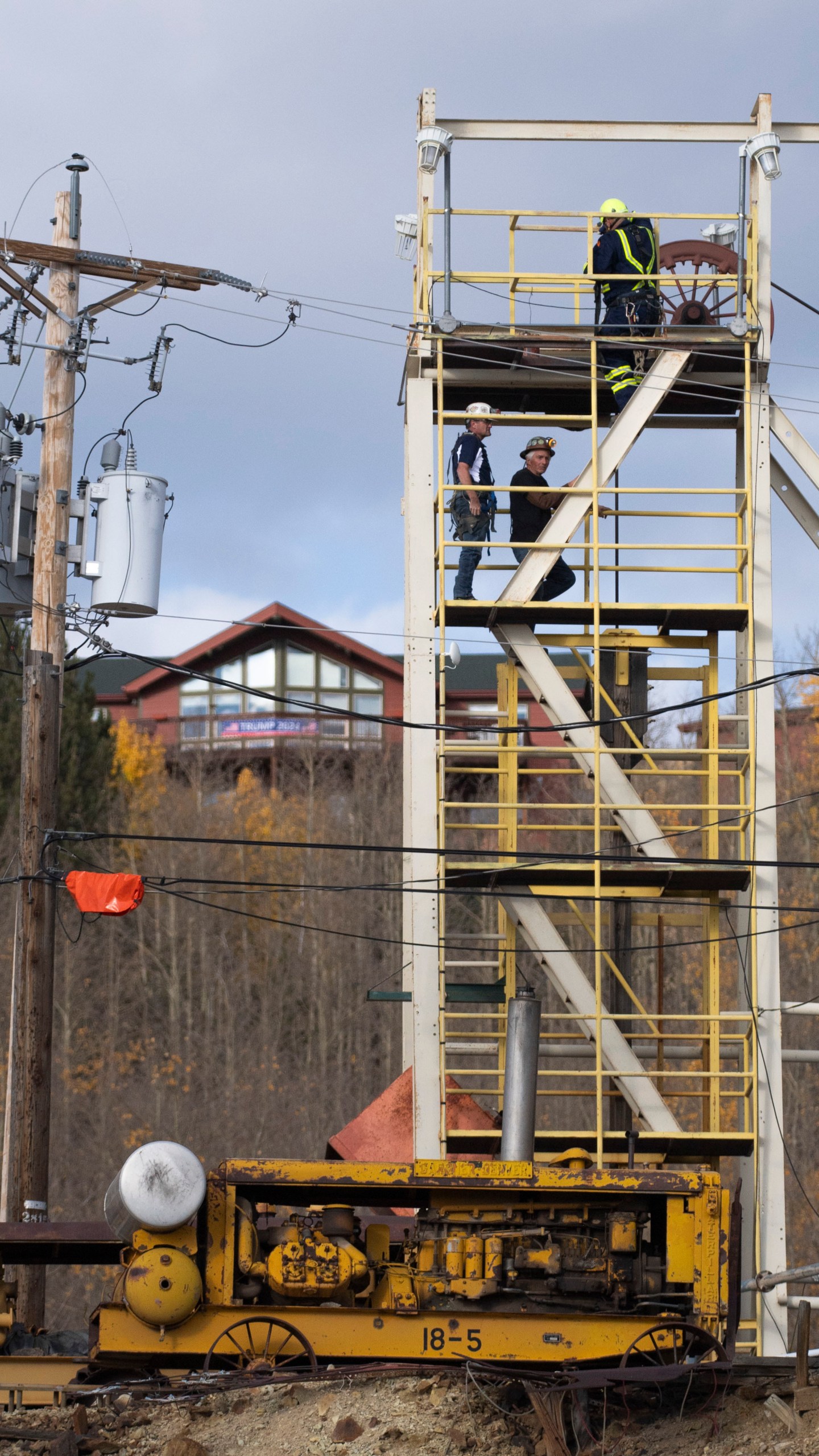 First responders work the scene Thursday, Oct. 9, 2024, at Mollie Kathleen Gold Mine in Cripple Creek, Colo. (Arthur H. Trickett-Wile/The Gazette via AP)