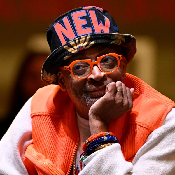 Film director Spike Lee is honored at a superfan ceremony at the Basketball Hall of Fame, Sunday, Oct. 13, 2024, in Springfield, Mass. Lee, actor Jack Nicholson, comedian Billy Crystal and businessman Alan Horwitz are being added to the Naismith Memorial Basketball Hall of Fame's James F. Goldstein SuperFan Gallery. (AP Photo/Jessica Hill)