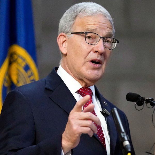 FILE - Nebraska Secretary of State Bob Evnen holds a news conference in Lincoln, Neb., Nov. 4, 2020. (AP Photo/Nati Harnik, File)