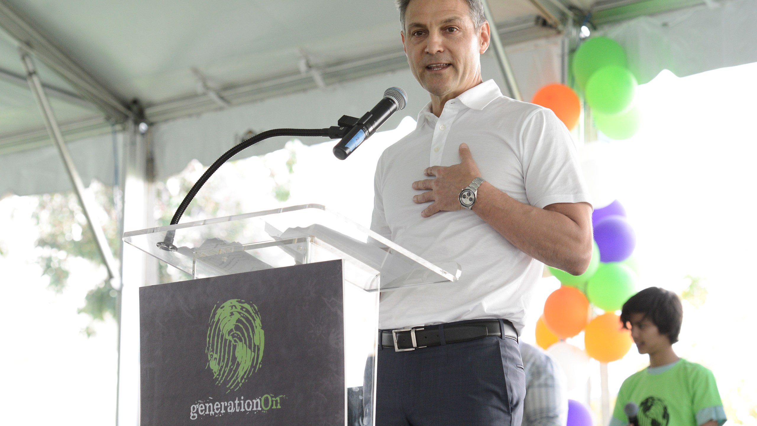 WME Co-CEO Ari Emanuel speaks at the generationOn block party at Fox Studios in Los Angeles on April 18, 2015. (Photo by Dan Steinberg/Invision/AP)