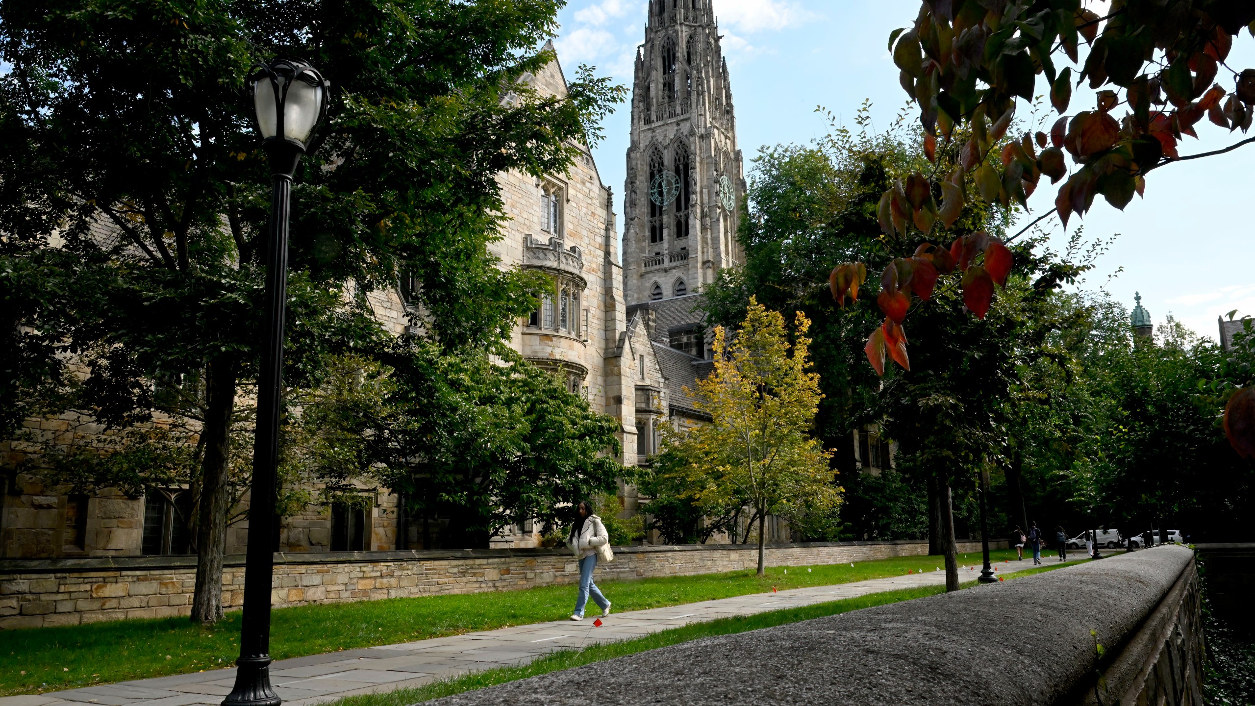 The campus of Yale University is seen, Wednesday, Oct. 9, 2024, in New Haven, Conn. In 1831, a coalition of Black leaders and white abolitionists proposed the nation's first African American college in New Haven. White male landowners with the sole authority to vote, many with ties to Yale College — rejected the plans on a vote of 700-4. Alder Thomas Ficklin Jr. and City Historian Michael Morand submitted a resolution to the Board of Alders in August that calls for an official apology and encourages city schools and Yale to offer educational programs on what happened in 1831. (AP Photo/Jessica Hill)