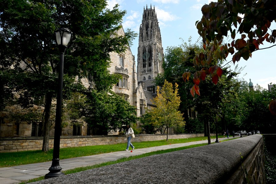 The campus of Yale University is seen, Wednesday, Oct. 9, 2024, in New Haven, Conn. In 1831, a coalition of Black leaders and white abolitionists proposed the nation's first African American college in New Haven. White male landowners with the sole authority to vote, many with ties to Yale College — rejected the plans on a vote of 700-4. Alder Thomas Ficklin Jr. and City Historian Michael Morand submitted a resolution to the Board of Alders in August that calls for an official apology and encourages city schools and Yale to offer educational programs on what happened in 1831. (AP Photo/Jessica Hill)