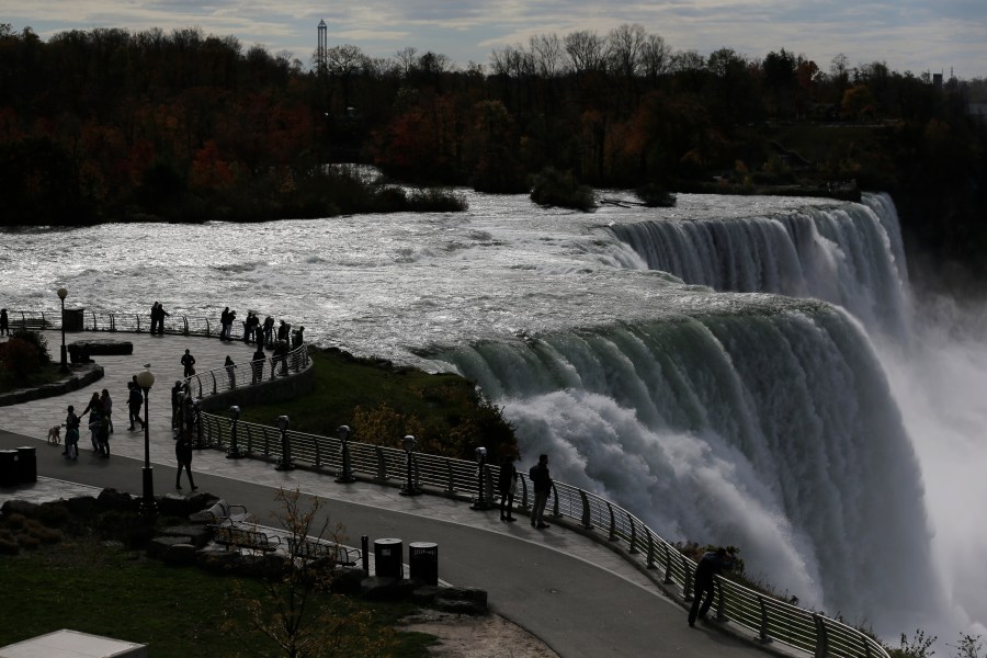 FILE - Niagara Falls are seen from Niagara Falls, N.Y., Oct. 29, 2019. (AP Photo/Seth Wenig, File)