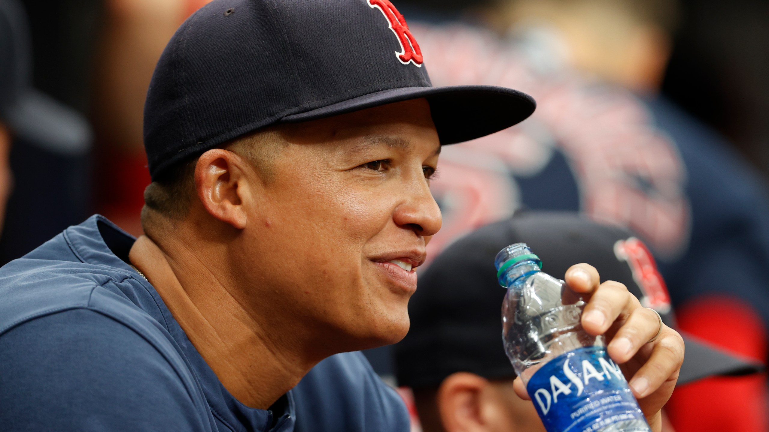 FILE - Boston Red Sox acting manager Will Venable watches from the dugout during a baseball game against the Tampa Bay Rays Sunday, April 24, 2022, in St. Petersburg, Fla. (AP Photo/Scott Audette, File)