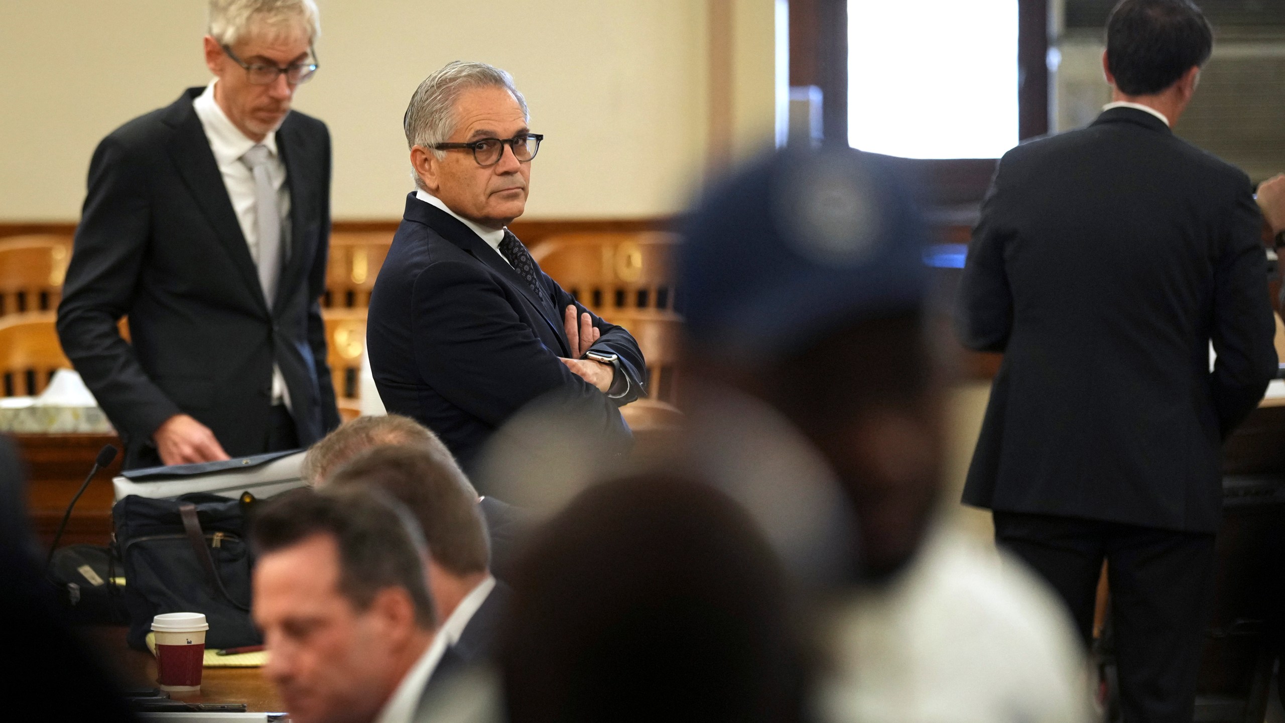 Philadelphia District Attorney Larry Krasner waits for a hearing to begin at a City Hall courtroom, Thursday, Oct. 31, 2024, in Philadelphia. (AP Photo/Matt Slocum)