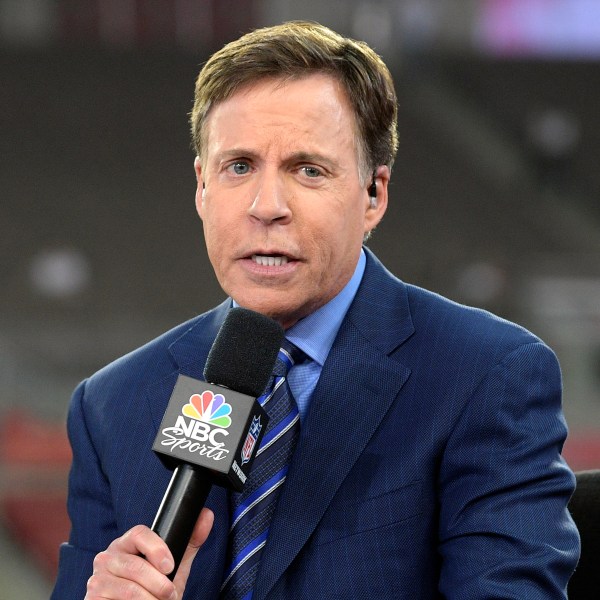 FILE 0 Bob Costas broadcasts from the field for Thursday Night Football before an NFL football game between the Tampa Bay Buccaneers and the Atlanta Falcons in Tampa, Fla., Thursday, Nov. 3, 2016. (AP Photo/Phelan M. Ebenhack, File)