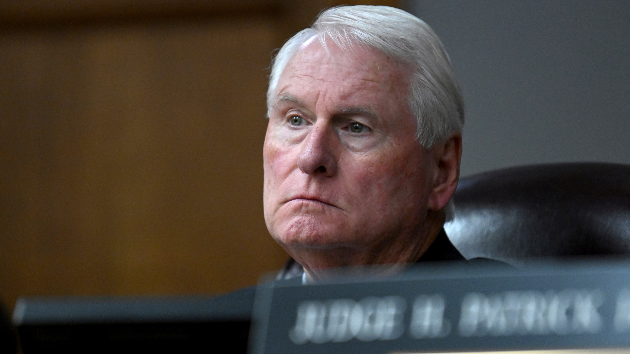 Superior Court Judge H. Patrick Haggard listens during a trial of Jose Ibarra, accused of killing a Georgia nursing student earlier this year, at Athens-Clarke County Superior Court, Friday, Nov. 15, 2024, in Athens, Ga. (Hyosub Shin/Atlanta Journal-Constitution via AP, Pool)