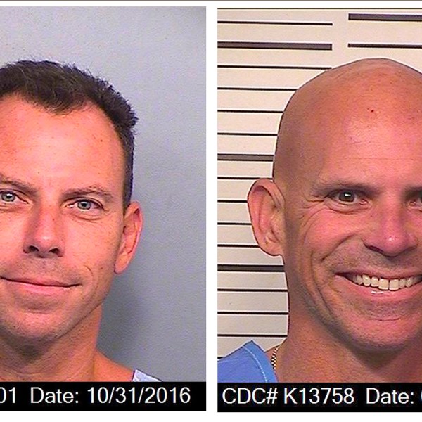 FILE - An Oct. 31, 2016, photo provided by the California Department of Corrections and Rehabilitation shows Erik Menendez, left, and a Feb. 22, 2018, photo provided by the California Department of Corrections and Rehabilitation shows Lyle Menendez. (California Department of Corrections and Rehabilitation via AP, File)