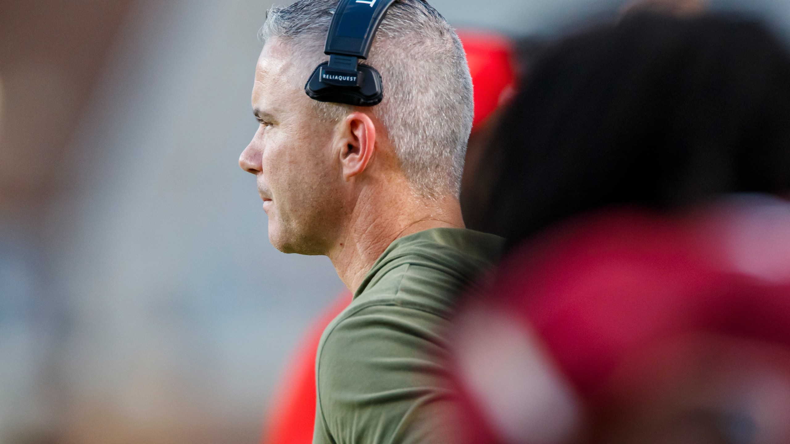 Florida State head coach Mike Norvell looks on during the second half of an NCAA college football game against North Carolina, Saturday, Nov. 2, 2024, in Tallahassee, Fla. (AP Photo/Colin Hackley)