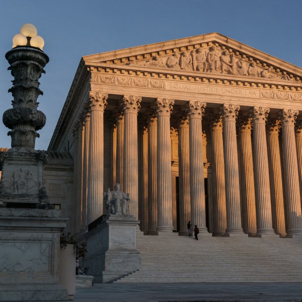 FILE - The Supreme Court is seen at sundown in Washington, Nov. 6, 2020. (AP Photo/J. Scott Applewhite, File)