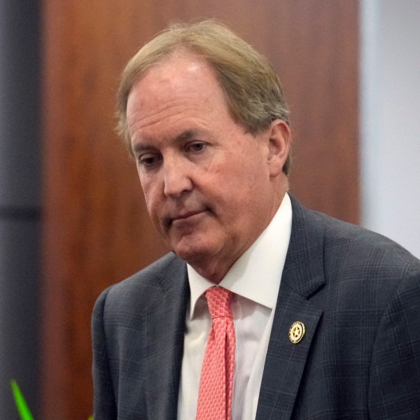 FILE - Texas Attorney General Ken Paxton appears at a pretrial hearing in his securities fraud case before state District Judge Andrea Beall, Tuesday, March 26, 2024 at Harris County Criminal Courts at Law in Houston. (Yi-Chin Lee/Houston Chronicle via AP, File)