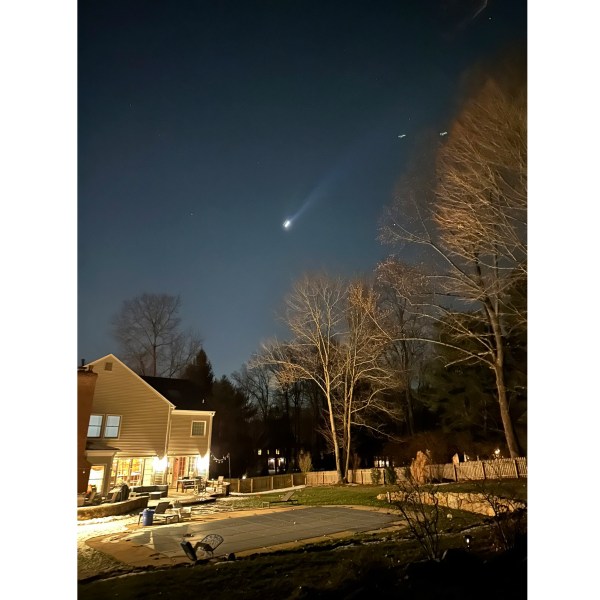 FILE - This photo provided by Brian Glenn shows what appears to be multiple drones flying over Bernardsville, N.J., on Thursday, Dec. 5, 2024 (Brian Glenn/TMX via AP, File)