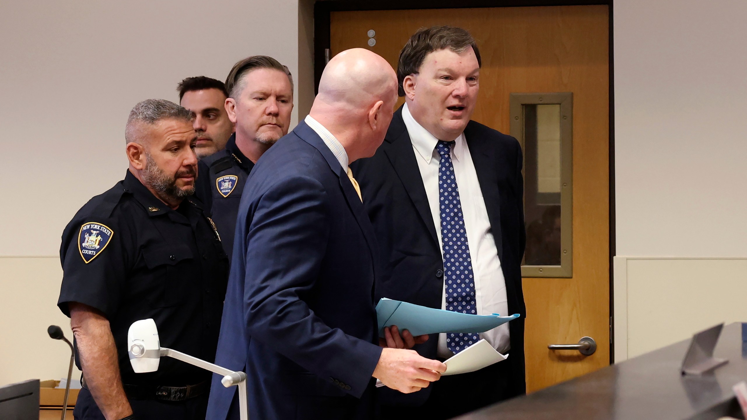 Rex A. Heuermann speaks during a court proceeding inside Supreme Court Justice Timothy Mazzei's courtroom at Suffolk County Court in Riverhead, N.Y. on Tuesday, Dec. 17, 2024. (James Carbone/Newsday via AP, Pool)