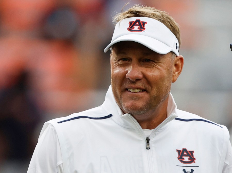 FILE - Auburn head coach Hugh Freeze is shown before an NCAA college football game Saturday, Sept. 16, 2023, in Auburn, Ala. (AP Photo/Butch Dill, File)