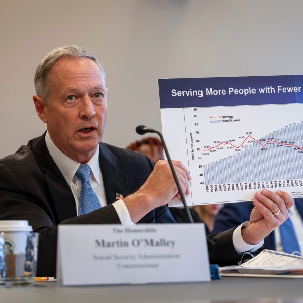 FILE - Commissioner of the Social Security Administration Martin O'Malley testifies at a hearing of the House Committee on Appropriations, Subcommittee on Labor, Health and Human Services, Education, and Related Agencies, on Capitol Hill in Washington, Nov. 20, 2024. (AP Photo/Ben Curtis, File)