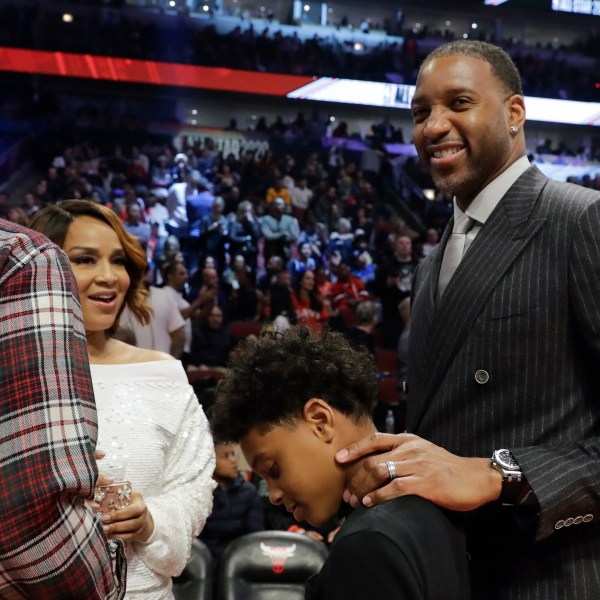 FILE FILE - Tracy McGrady attends the second half of the NBA All-Star basketball game Sunday, Feb. 16, 2020, in Chicago. (AP Photo/Nam Huh, File)