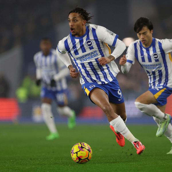 Brighton and Hove Albion's Joao Pedro during the English Premier League soccer match between Brighton & Hove Albion and CF Brentford in Brighton and Hove, England, Friday, Dec 27, 2024. (Steven Paston/PA via AP)