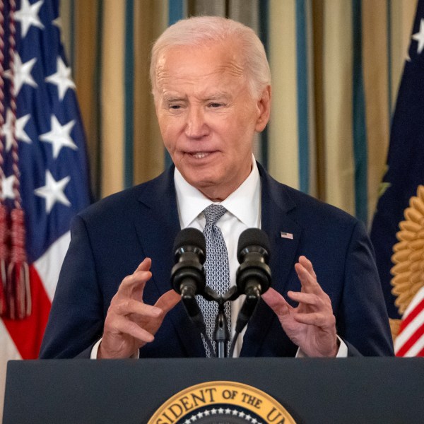 President Joe Biden speaks about the latest developments in New Orleans and Las Vegas during an event in the State Dining Room at the White House, Thursday, Jan. 2, 2025, in Washington. (AP Photo/Mark Schiefelbein)