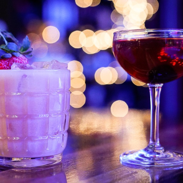 FILE - Mixed drinks are displayed at a bar in Baltimore on Wednesday, Feb. 8, 2023. (AP Photo/Julio Cortez, File)