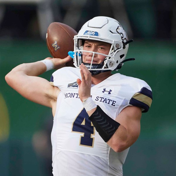 FILE - Montana State quarterback Tommy Mellott throws the ball during the first half of an NCAA college football game in Portland, Ore., Saturday, Sept. 17, 2022. (AP Photo/Craig Mitchelldyer, File)