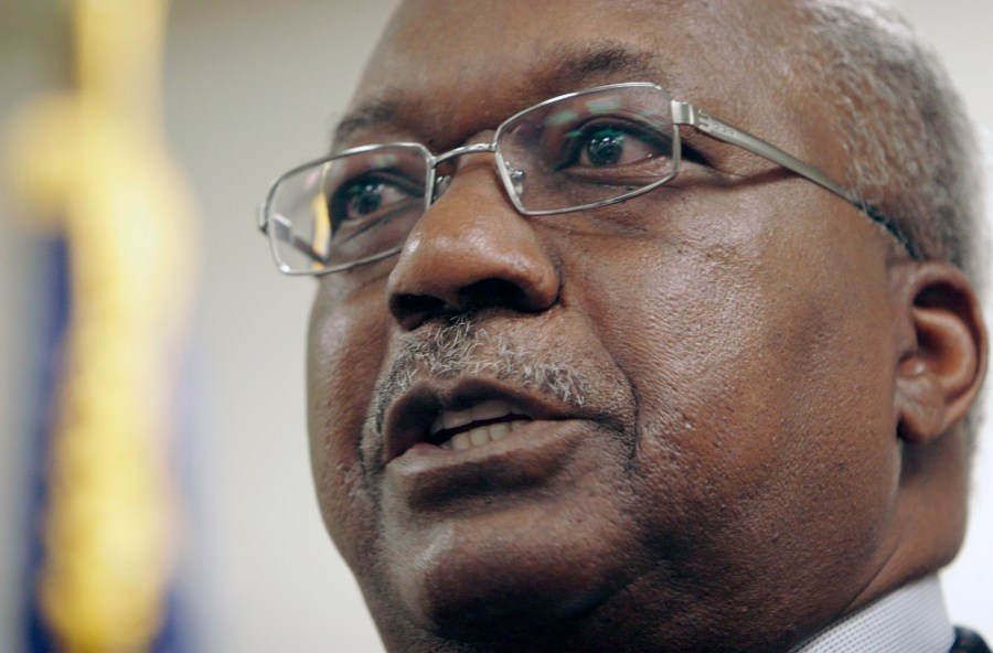 FILE - Executive Assistant Attorney General Ben Espy speaks at a news conference, May 2, 2008 in Columbus, Ohio. (AP Photo/Kiichiro Sato, file)