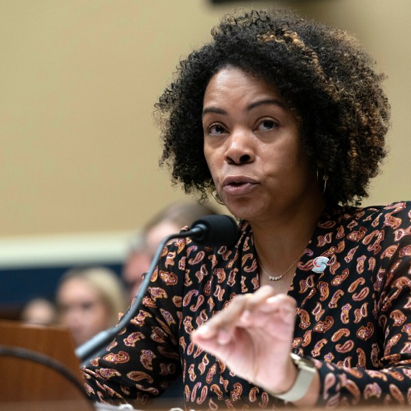 FILE - U.S. Center for SafeSport CEO Ju'Riese Colón testifies during The Commission on the State of U.S. Olympics and Paralympics hearing on Capitol Hill in Washington, Wednesday, Sept. 6, 2023. (AP Photo/Jose Luis Magana, File)