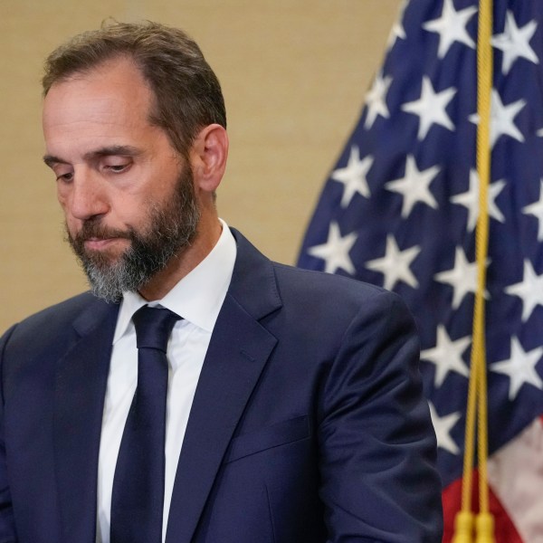 FILE - Special counsel Jack Smith speaks about an indictment of former President Donald Trump, Tuesday, Aug. 1, 2023, at a Department of Justice office in Washington. (AP Photo/Jacquelyn Martin, File)