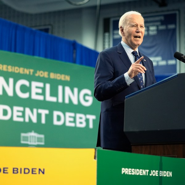 FILE - President Joe Biden speaks about student loan debt at Madison College, April 8, 2024, in Madison, Wis. (AP Photo/Evan Vucci, File)