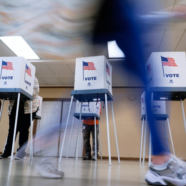 FILE - People vote, Nov. 5, 2024, in Oak Creek, Wis. (AP Photo/Morry Gash, File)