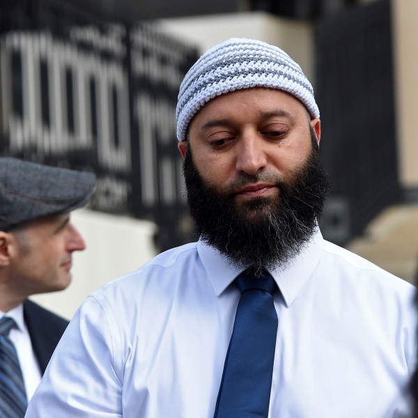 FILE - Adnan Syed gets emotional as he speaks to reporters outside the Robert C. Murphy Courts of Appeal building after a hearing, Feb. 2, 2023, in Annapolis, Md. (Barbara Haddock Taylor/The Baltimore Sun via AP, File)